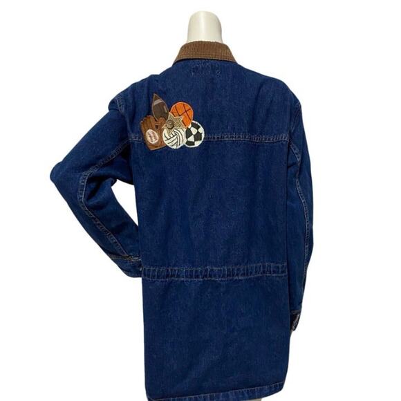 Haik's Embroidered Demin Sport's Mom Jacket Size Small - Picture 3 of 5